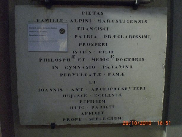 Prospero Alpin's bas-rilief and memorial tablet - 07.JPG